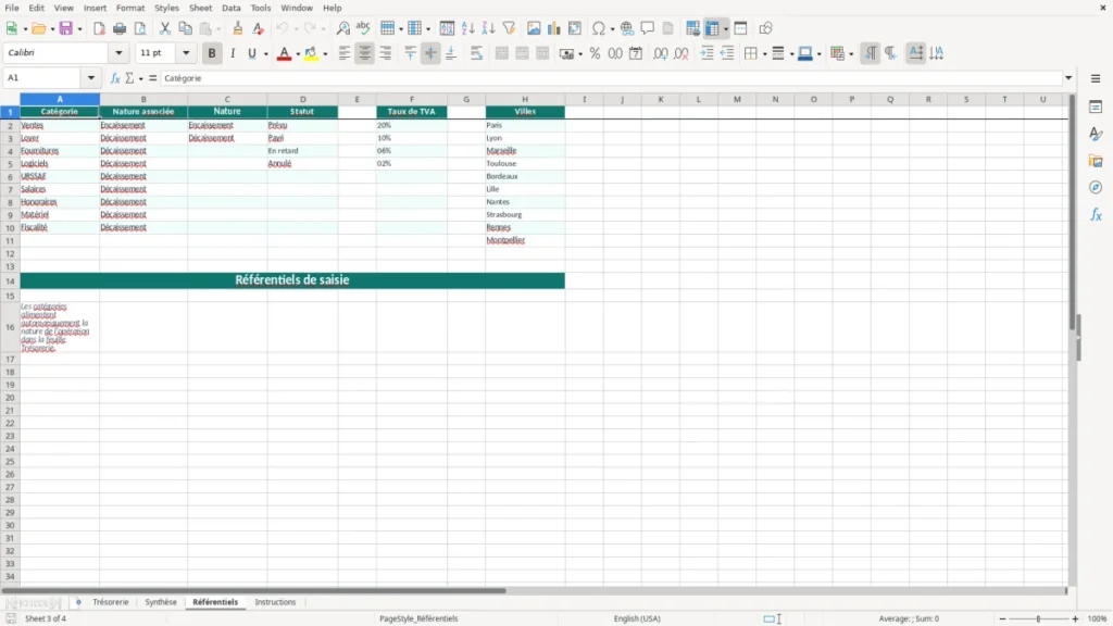 Référentiels – Tableau de trésorerie Excel – Modèle Gratuit (2026)