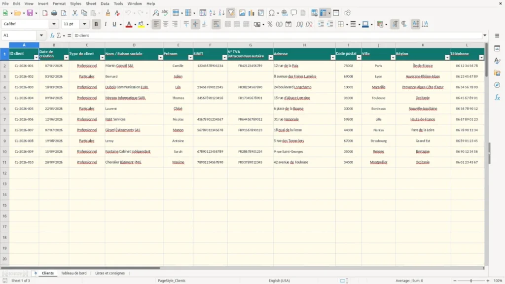 Clients – Fiche client Excel – Modèle Gratuit (2026)